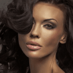 Woman with bronze skin