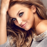 Woman holding her hair up