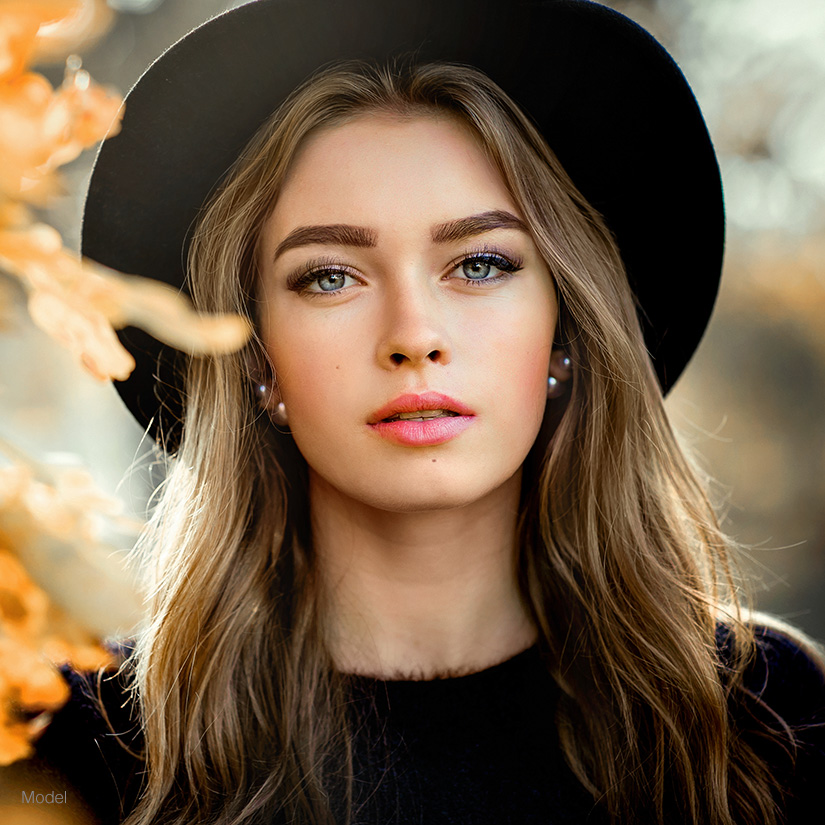 Beautiful woman in hat